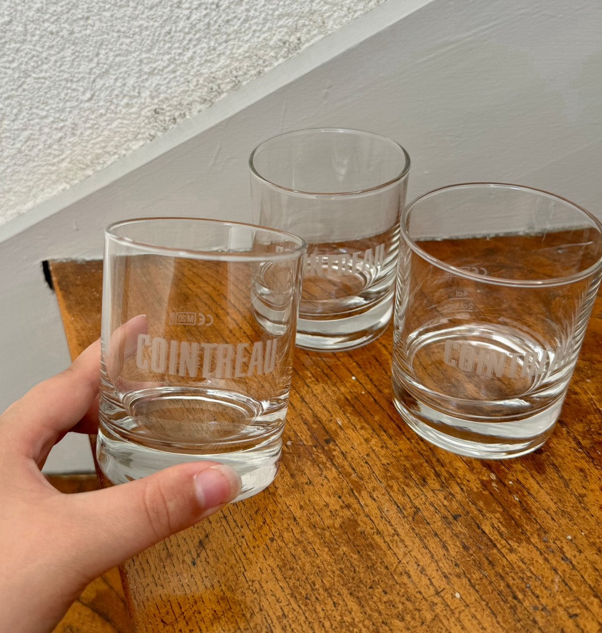 3x Cointreau borrelglas, Ophalen of Verzenden, Zo goed als nieuw, Borrel- of Shotglas
