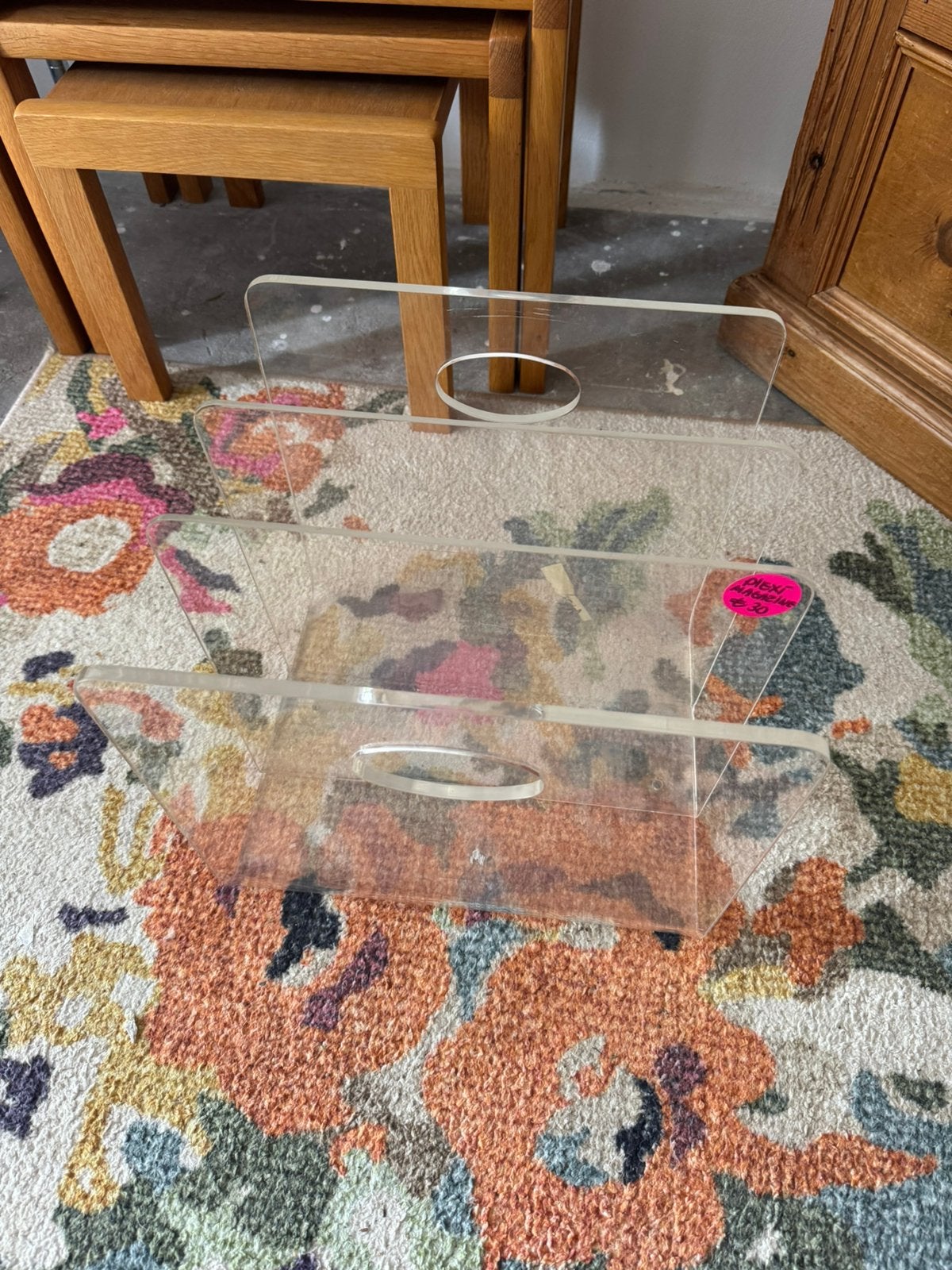 Vintage plexiglas lectuur bak, Ophalen of Verzenden, Zo goed als nieuw
