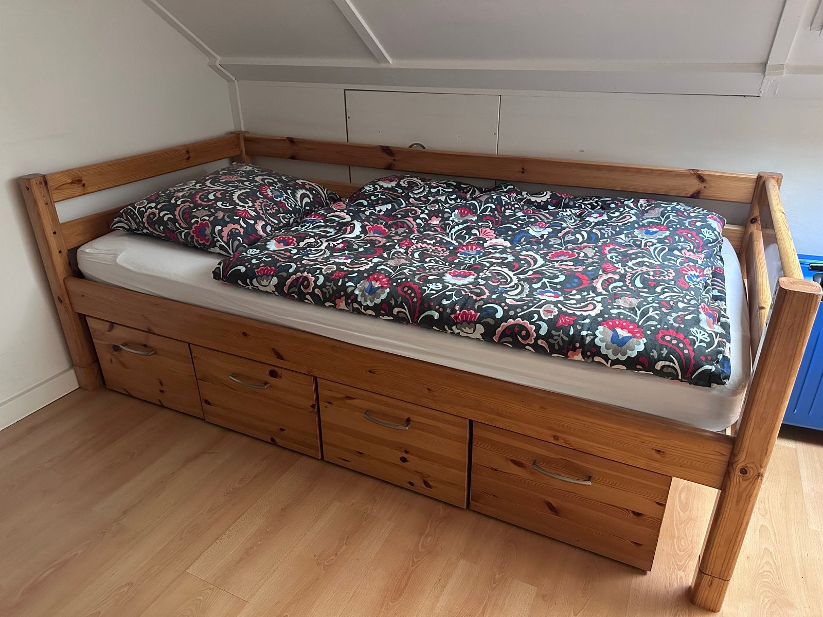 Origineel Flexa bed met lades en matras, Ophalen, Gebruikt, 90 cm, Eenpersoons
