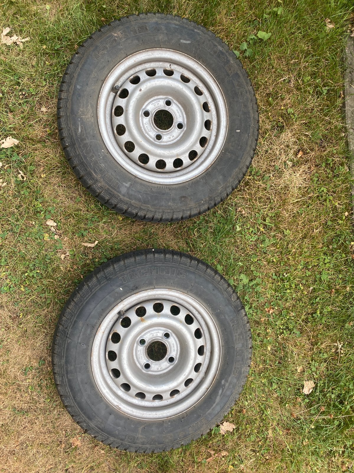 2 velgen met band 155R13, Ophalen, Gebruikt