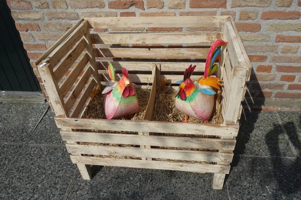 nieuw - leuke houten kist (met of zonder hanen), Ophalen, 50 – 75, Minder dan 50 cm, 50 tot 100 cm