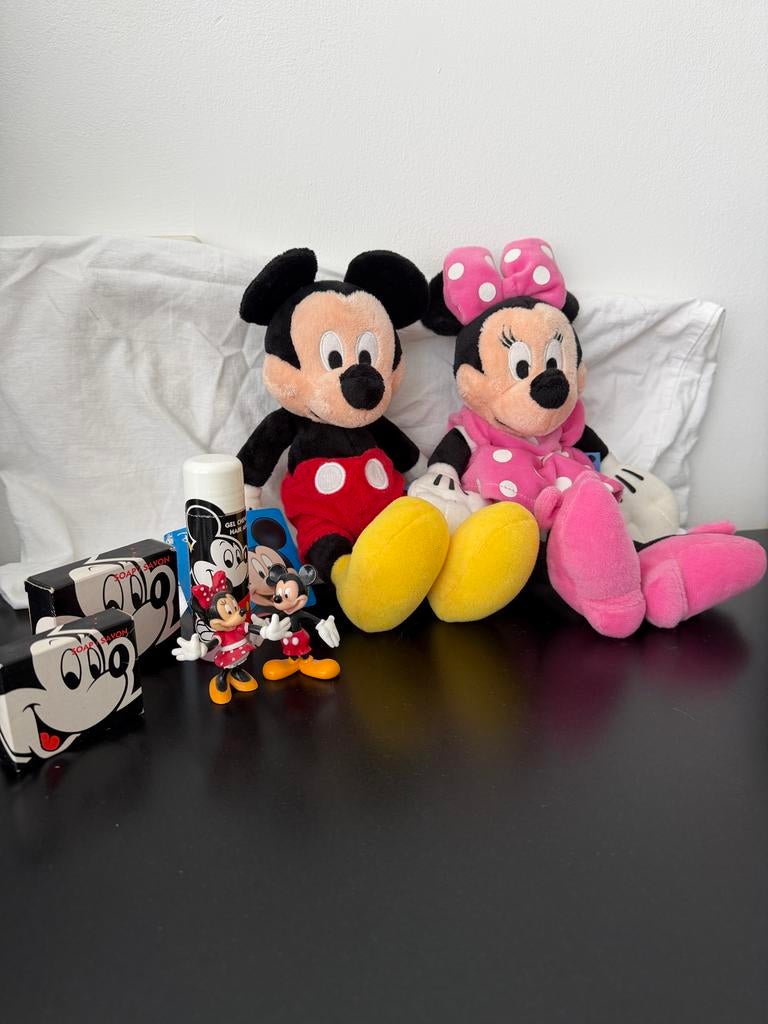 Mickey en Minnie Mouse Knuffels en Figuren Set, Disney, Overige typen, Ophalen of Verzenden, Zo goed als nieuw