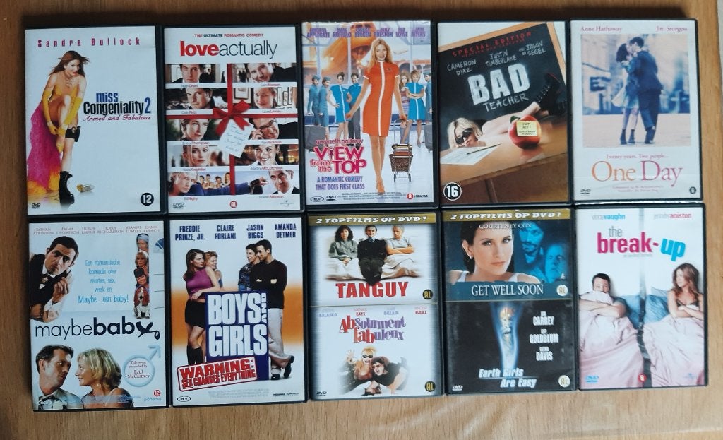 10 Romantische Komedie Dvd's Diverse titels, Alle leeftijden, Ophalen, Zo goed als nieuw, Romantische komedie