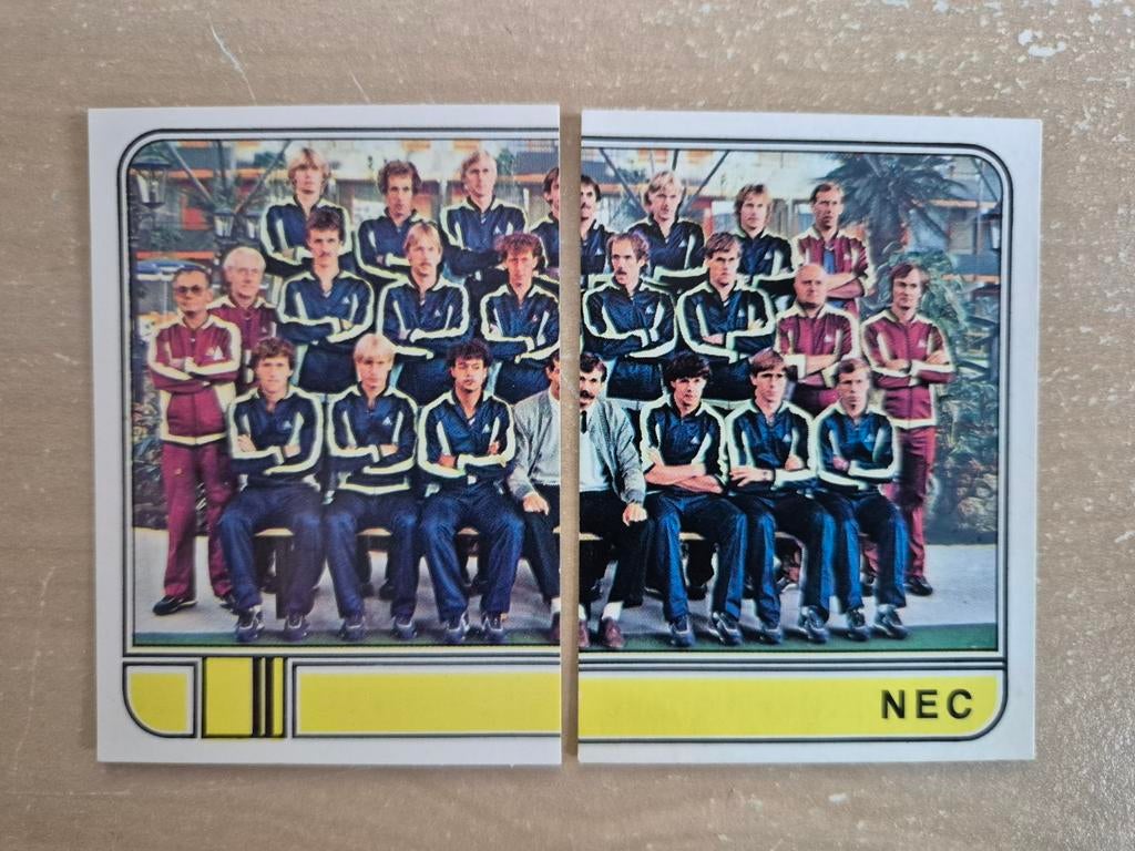 Panini Voetbal 82 Elftal NEC, Verzamelen, Sportartikelen en Voetbal, Ophalen of Verzenden, Zo goed als nieuw, Overige binnenlandse clubs