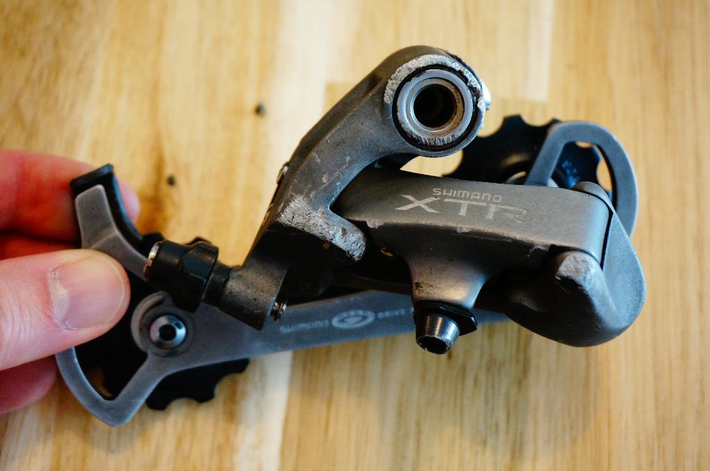 Shimano XTR achter derailleur 9 speed, Gebruikt, Ophalen of Verzenden, Derailleur of Ketting, Aluminium