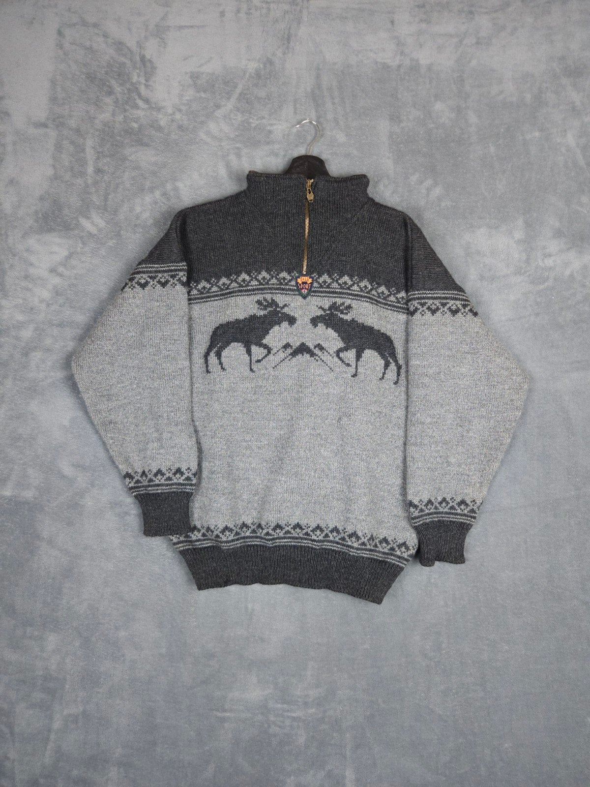 Dale Of Norway Trui Zip Up L Grijs Wol., Maat 52/54 (L), ., Ophalen of Verzenden, Zo goed als nieuw