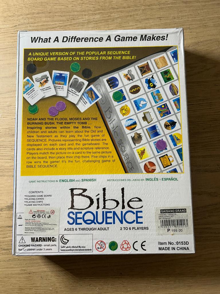 NIEUW | Bible Sequence Bordspel Engelstalig, Ophalen of Verzenden, Nieuw