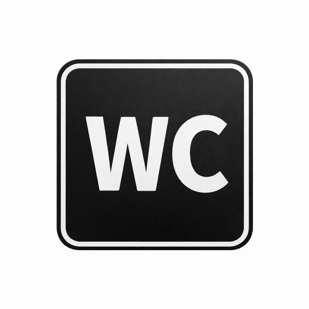 Modern WC Toilet Deurbordje - Zwart/Wit Design, Verzenden, Nieuw