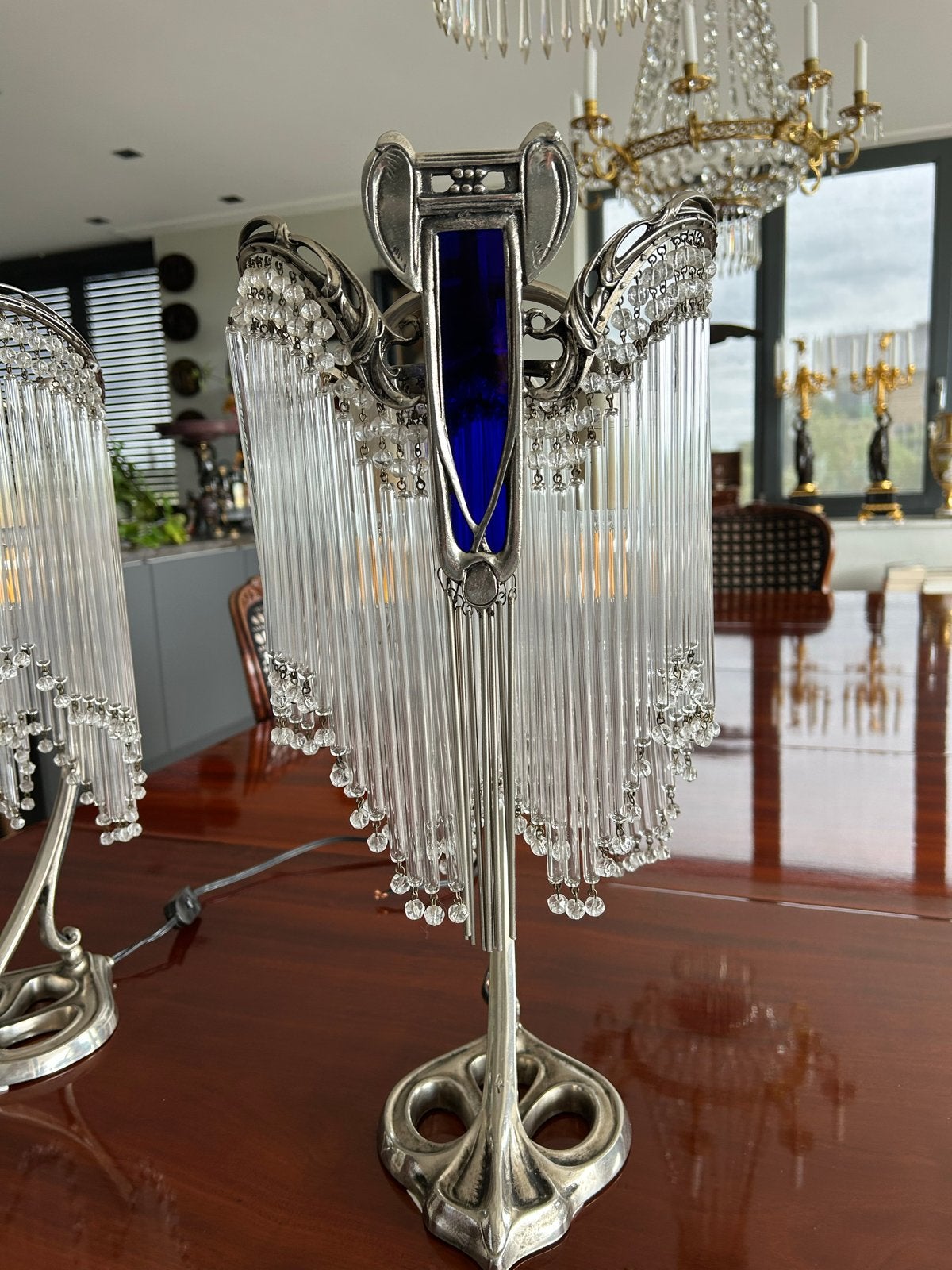 Set van 2 schitterende Art Deco schemerlampen, Ophalen of Verzenden