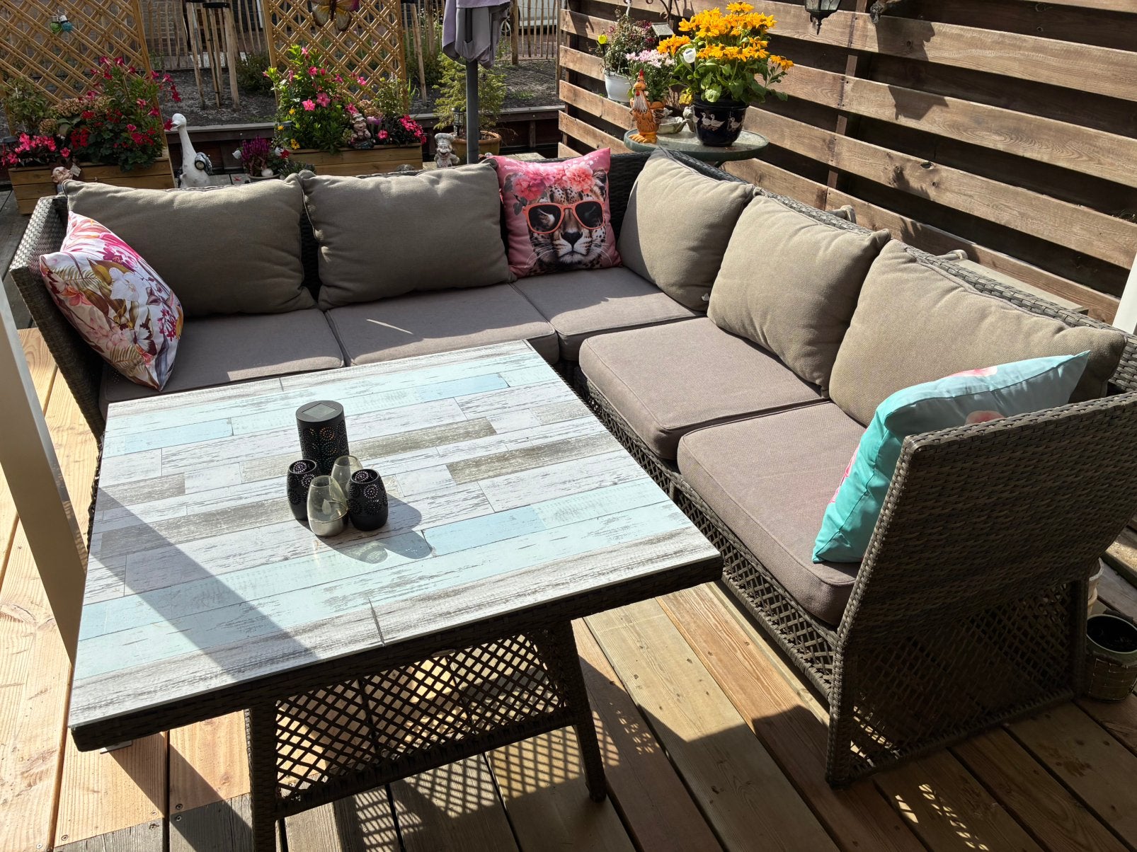 Louncheset hartmann, Tuin en Terras, Ophalen, 5 zitplaatsen, Gebruikt, Loungeset