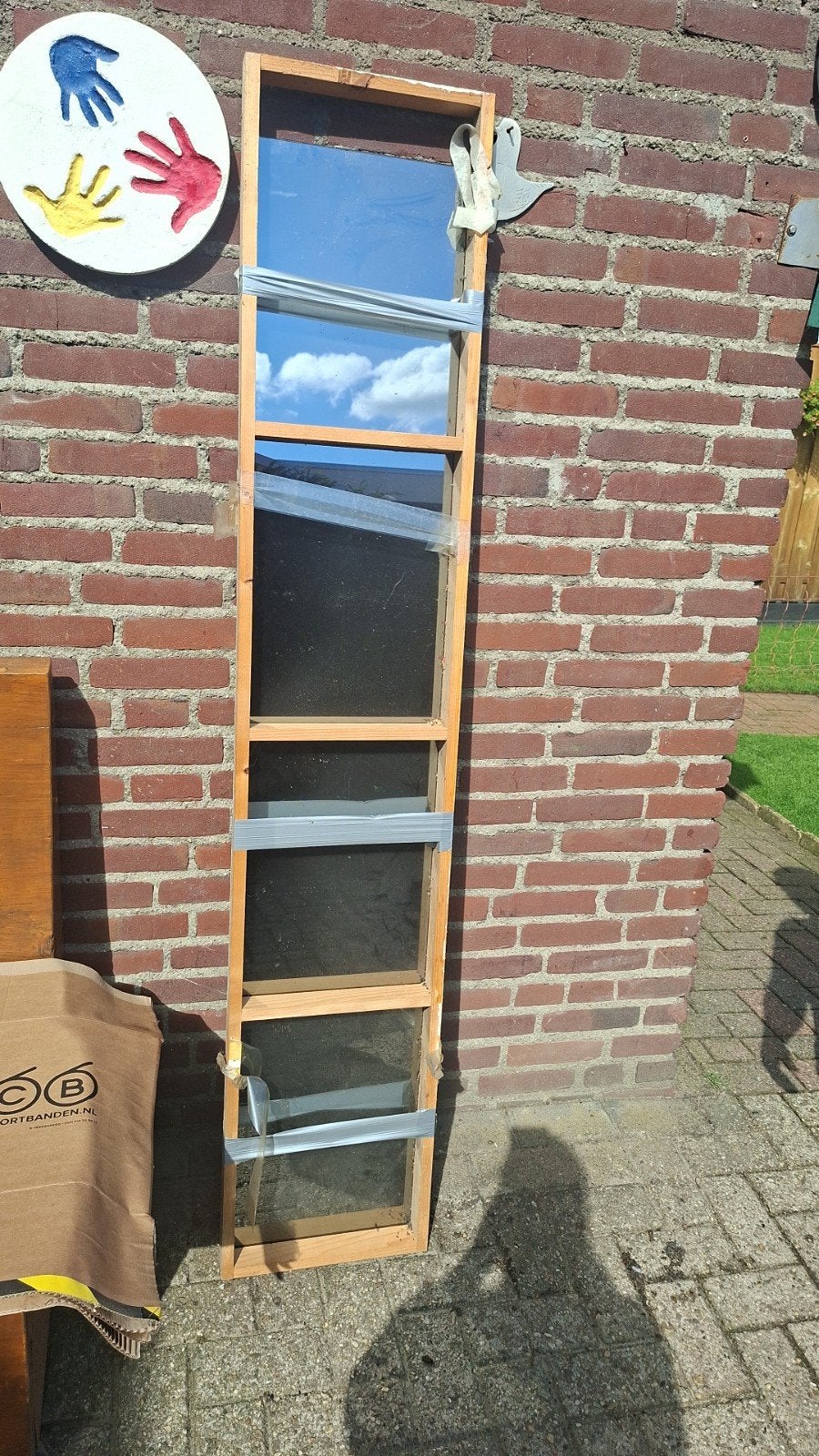 GRATIS spiegel zonder frame, Huis en Inrichting, Woonaccessoires | Spiegels, Ophalen, Minder dan 50 cm, Zo goed als nieuw, Minder dan 100 cm