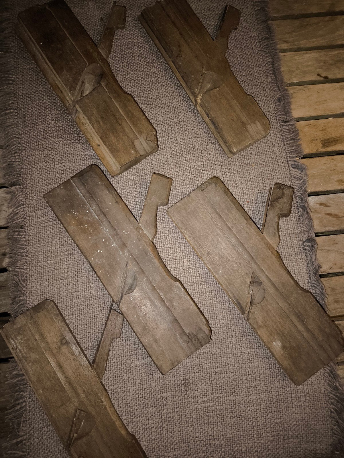 antiek, oude houten schaven - set van 5, Antiek en Kunst, Ophalen of Verzenden