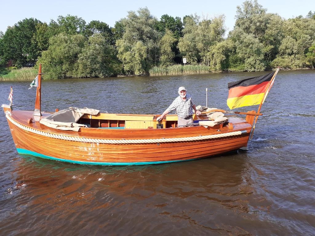 Motorboot, Ophalen of Verzenden, Gebruikt, Hout, Trailer