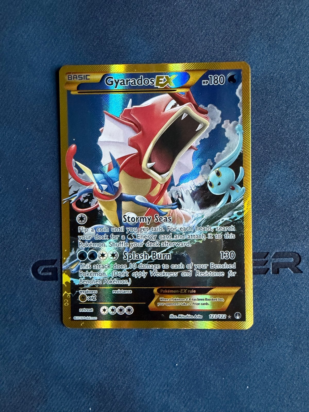 Gyarados EX 123/122 Full Art Pokémon Kaart, Ophalen of Verzenden, Zo goed als nieuw, Losse kaart, Foil