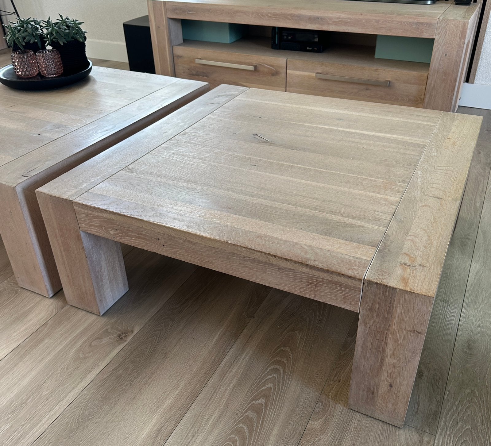 2x salon tafel Lucano, Huis en Inrichting, Ophalen, Zo goed als nieuw, Vierkant, 50 tot 100 cm