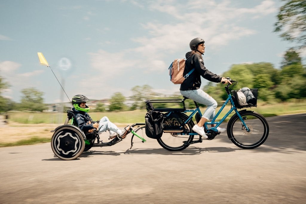 Hase Trets driewieler/aanhangfiets voor kinderen tot 1m60, Fietsen en Brommers, Fietsen | Driewielers, Ophalen, Verstelbare zitting