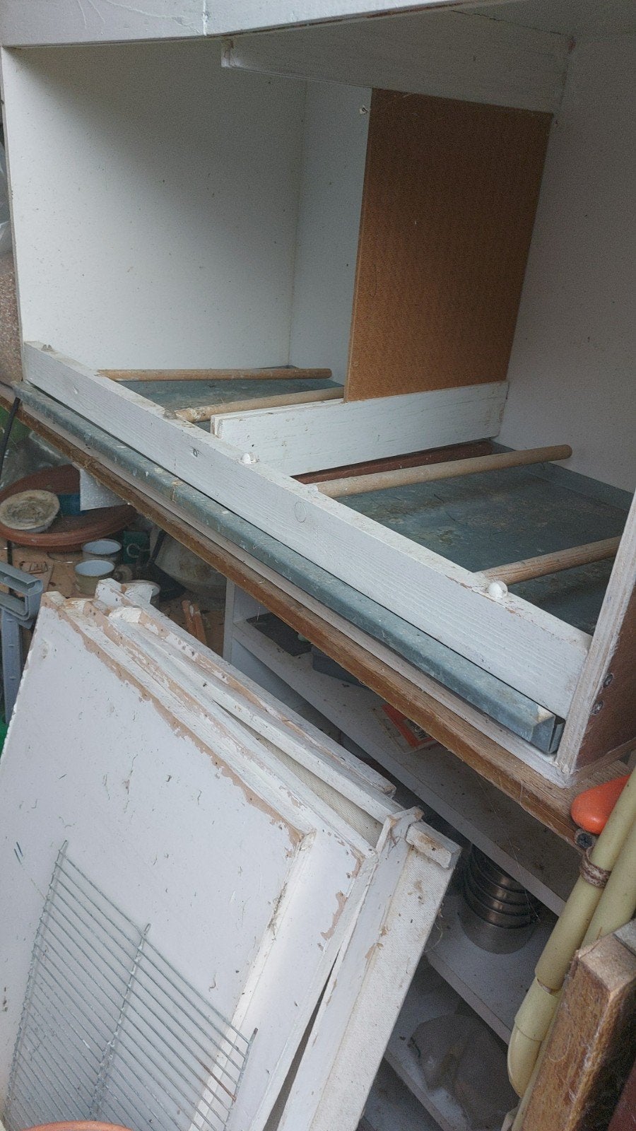 houtenvogelkooi, Ophalen, Gebruikt, Hout, Vogelkooi