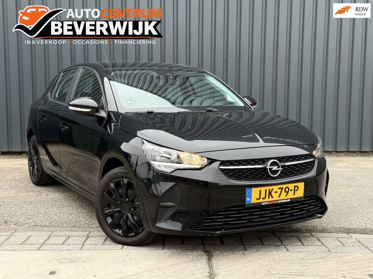 Opel CORSA 1.2 Edition 2023 Zwart 75pk Airco Blueth PDC, Voorwielaandrijving, Stof, Gebruikt, 1199 cc