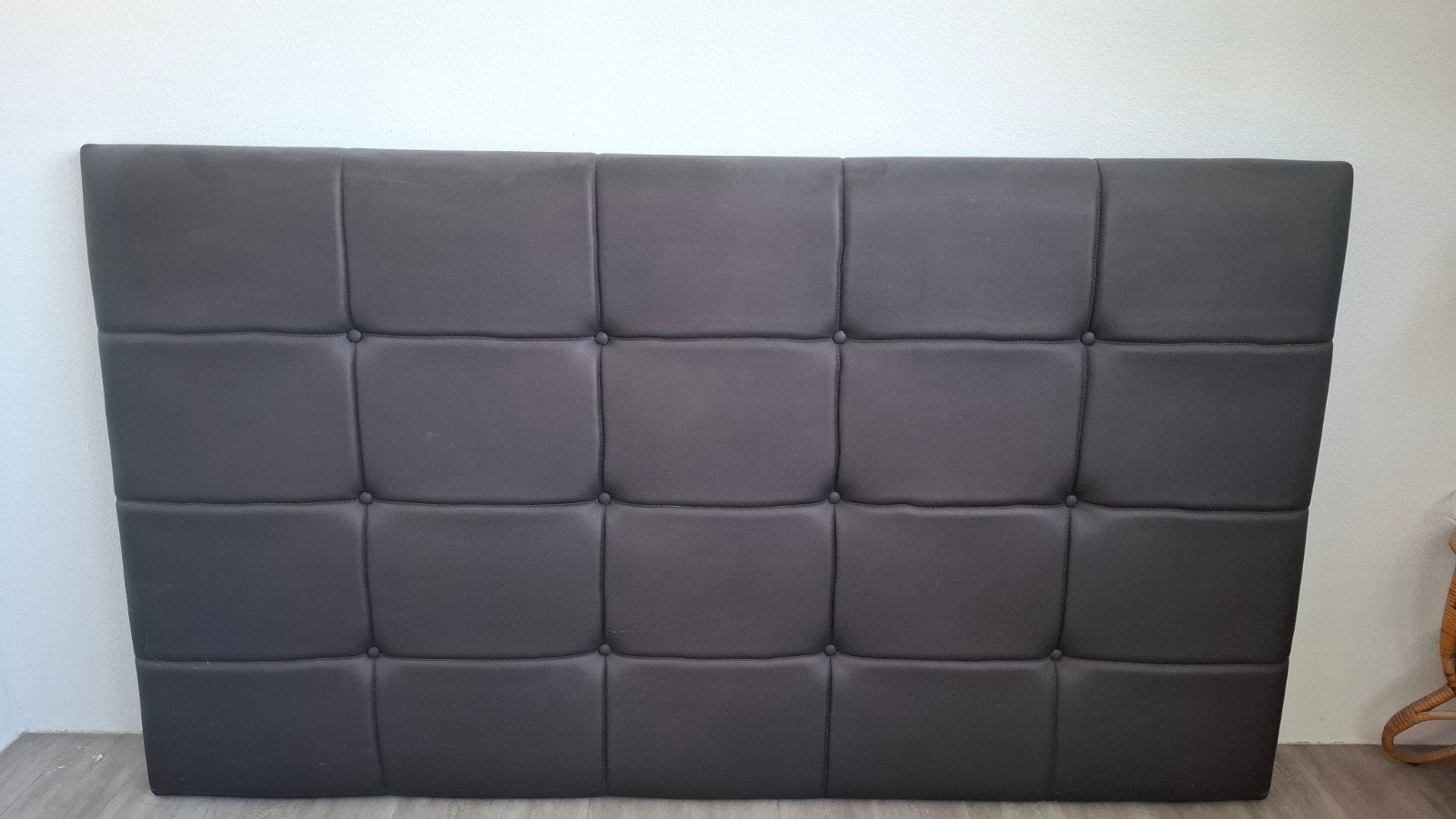 Leren bed hoofdbord 180 x 100 Bruin, Ophalen, Overige materialen, Bruin, Tweepersoons
