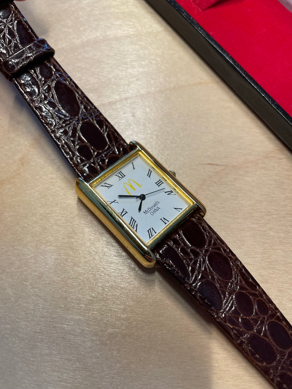 Vintage McDonald's Tank Horloge - Zeldzaam - Originele Doos, Overige merken, Overige materialen, Polshorloge, 1960 of later