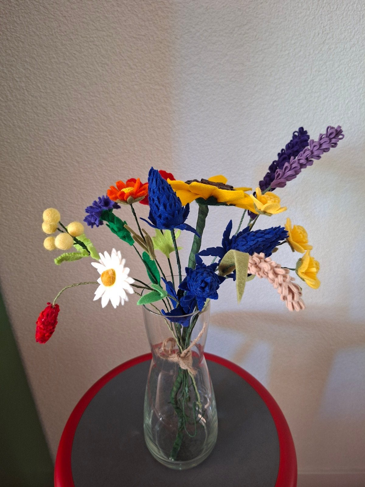Medium veltboeket/ zomer bloemen van vilt, Ophalen of Verzenden, Nieuw