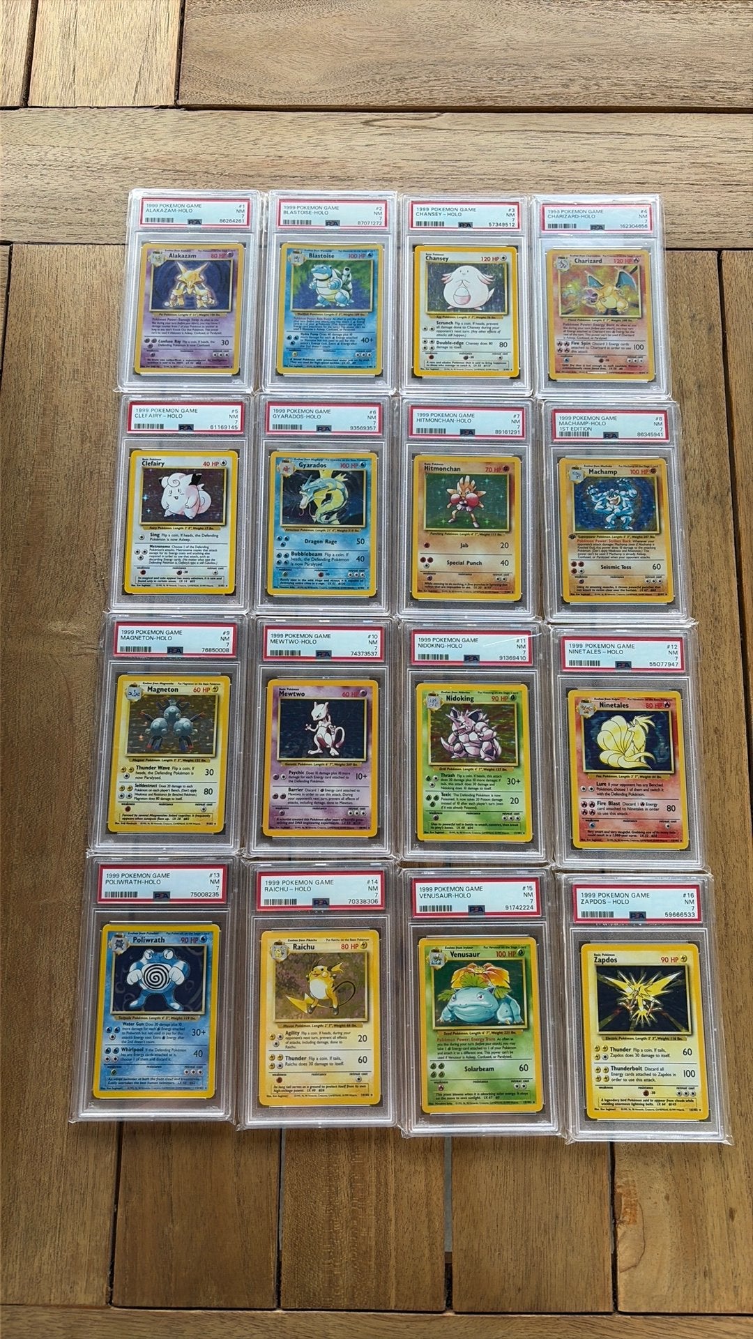 Pokémon Base Set Holo Complete PSA 7 (1999), Ophalen, Zo goed als nieuw, Meerdere kaarten
