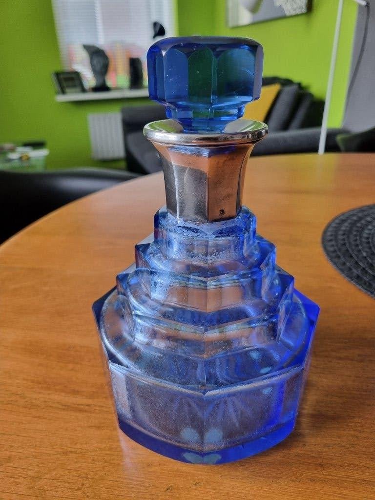 karaf met zilveren hals kubisme, Antiek en Kunst, Ophalen of Verzenden