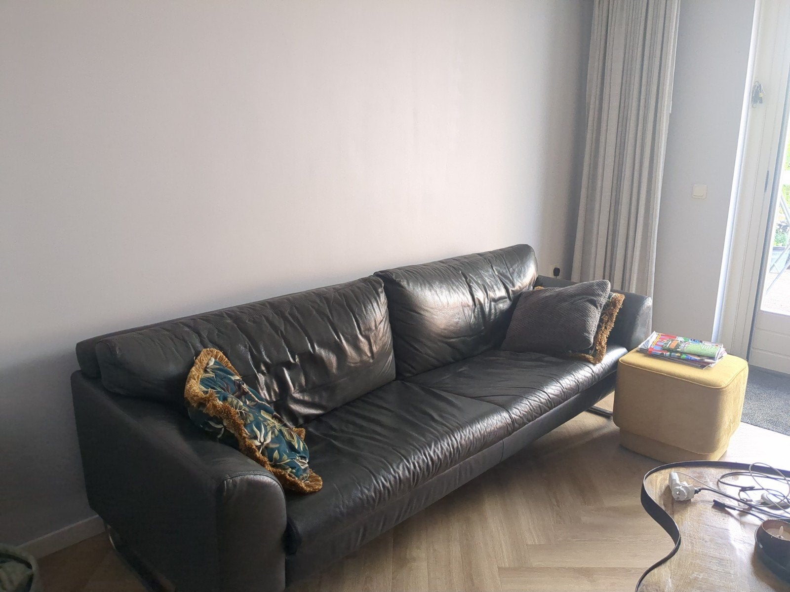 3 sits bank  van montel antresiet grijs verkoop t.e.a.b, Huis en Inrichting, Banken | Sofa's en Chaises Longues, Ophalen, Gebruikt