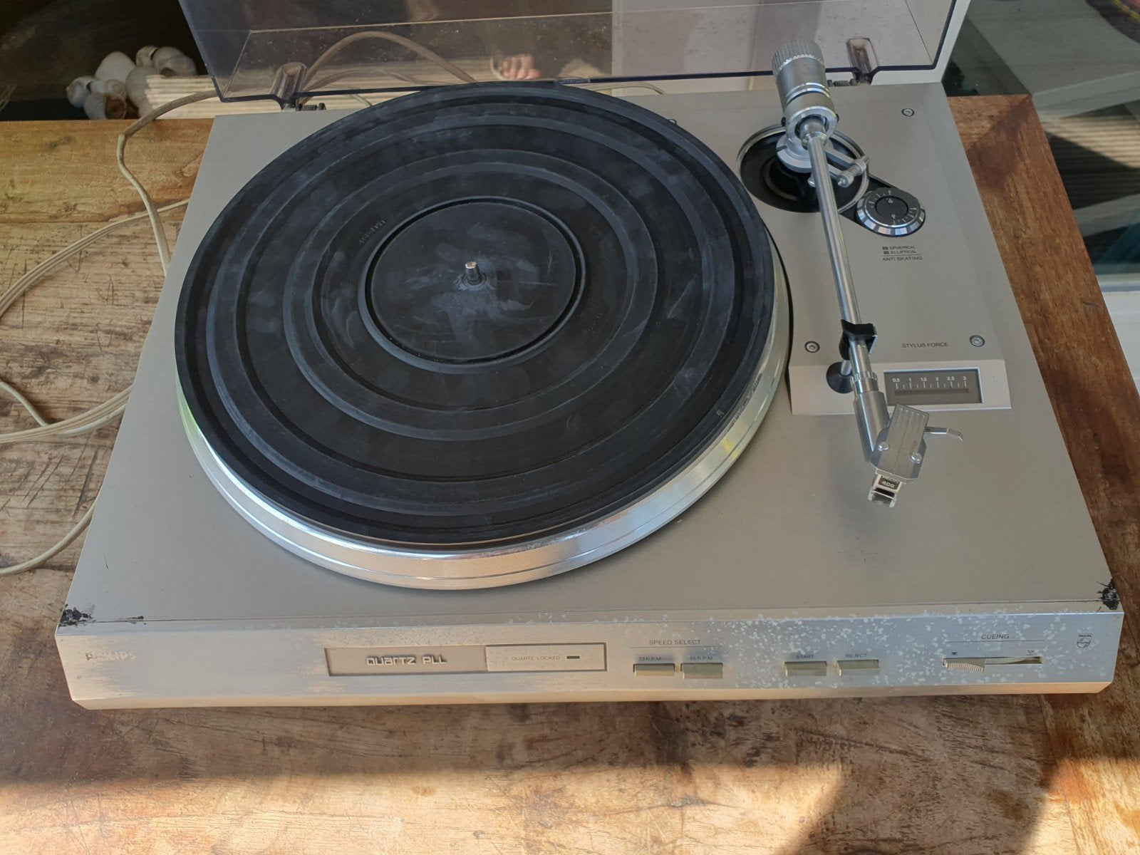 Philips F7122 Platenspeler - Quartz PLL Direct Control, Audio, Tv en Foto, Ophalen, Gebruikt, Philips