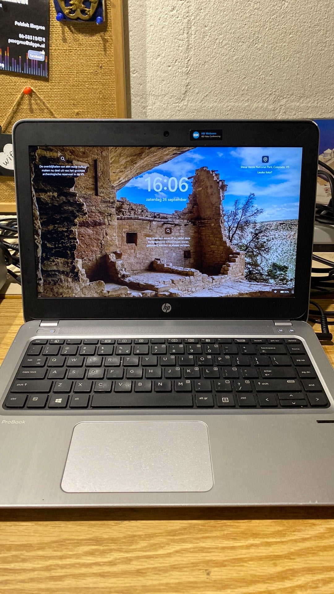 Nette HP Probook i3 + Windows 10 + Office + Adapter, Ophalen of Verzenden, Zo goed als nieuw, 13 inch, SSD