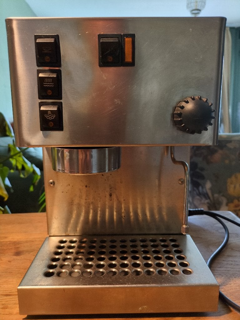 Rancilio Silvia v1 Espressomachine en ECM Bonenmaler, Gebruikt, Espresso apparaat, 1 kopje, Gemalen koffie