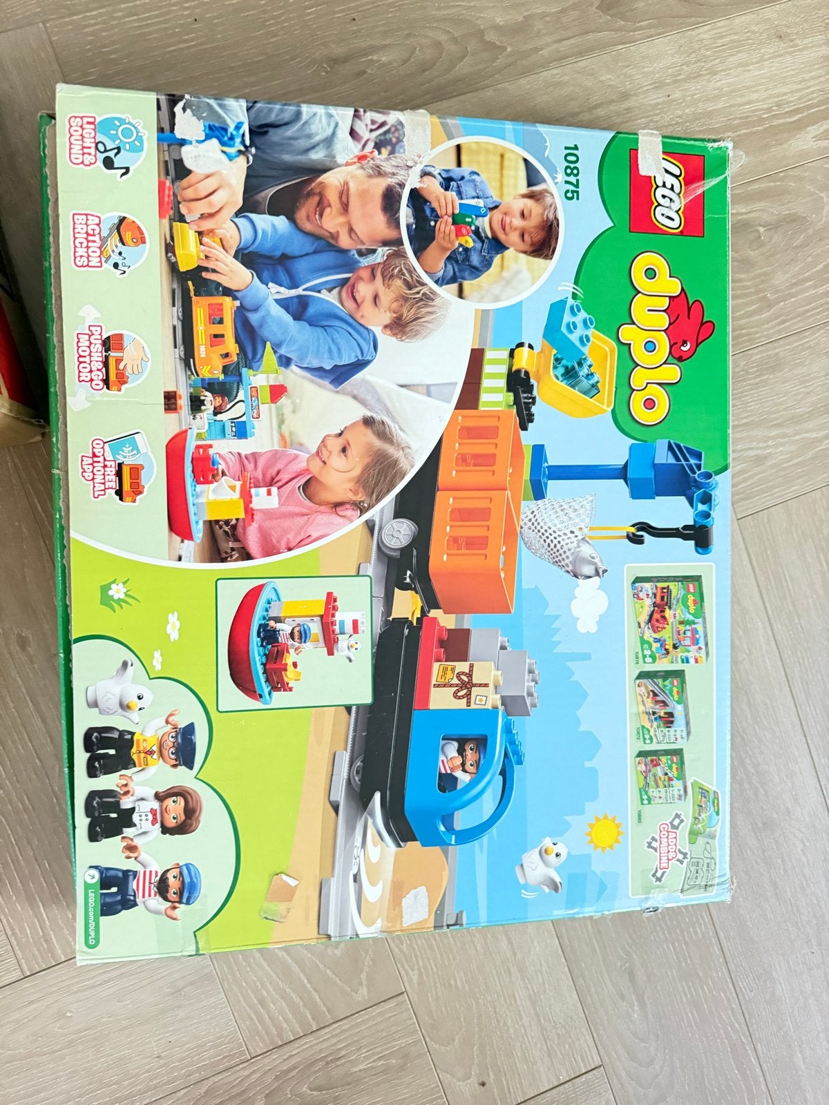 Lego Duplo Stoomtrein 10875 met extra rails en onderdelen, Gebruikt, Overige thema's, Ophalen of Verzenden, Duplo