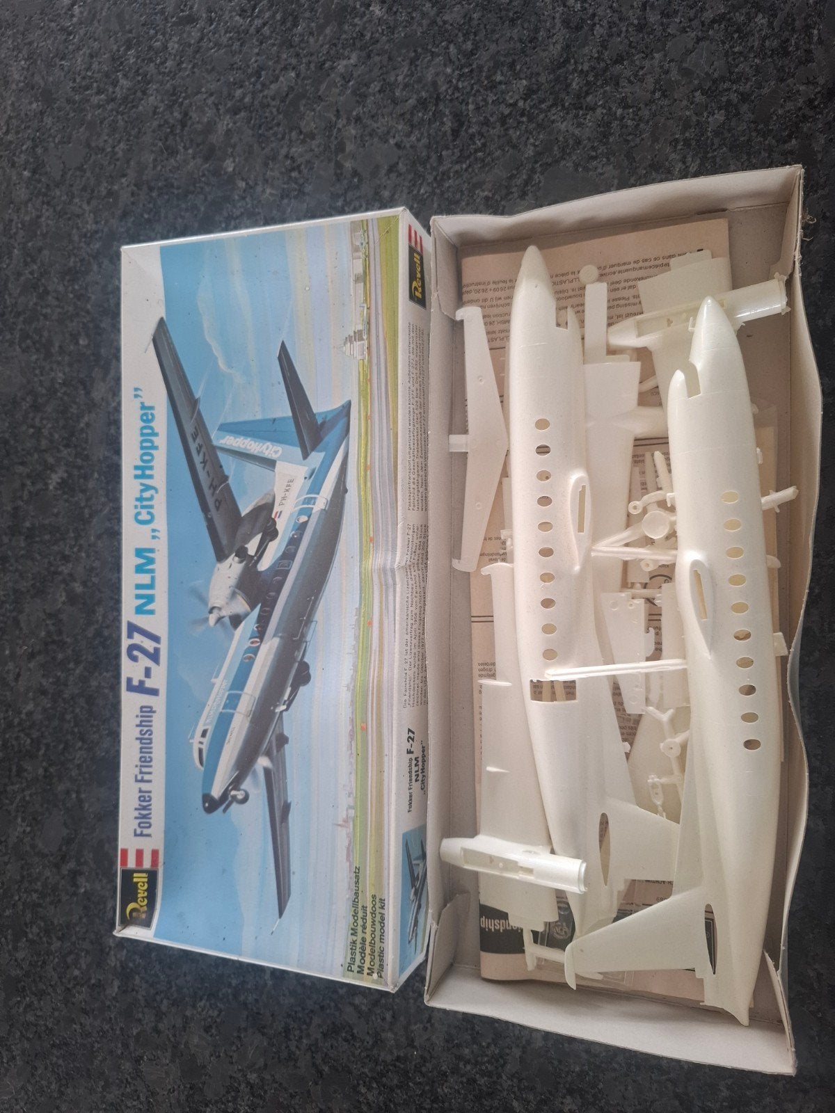 Fokker friendship f-27 nlm cityhopper model vliegtuig, Ophalen of Verzenden, Nieuw, 1:72 tot 1:144, Overige merken