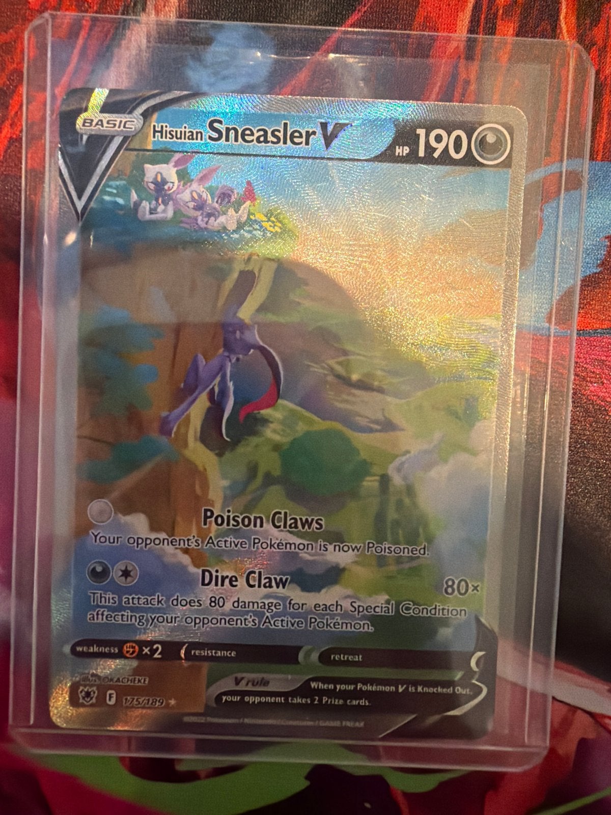 Hisuian Sneasler V Pokémon kaart (Astral Radiance), Ophalen of Verzenden, Zo goed als nieuw, Losse kaart