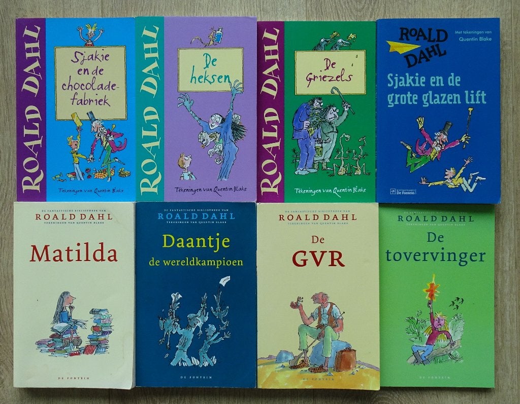 8x Roald Dahl - Sjakie, Heksen, Daantje, Matilda, GVR ea, Ophalen, Roald Dahl, Fictie algemeen