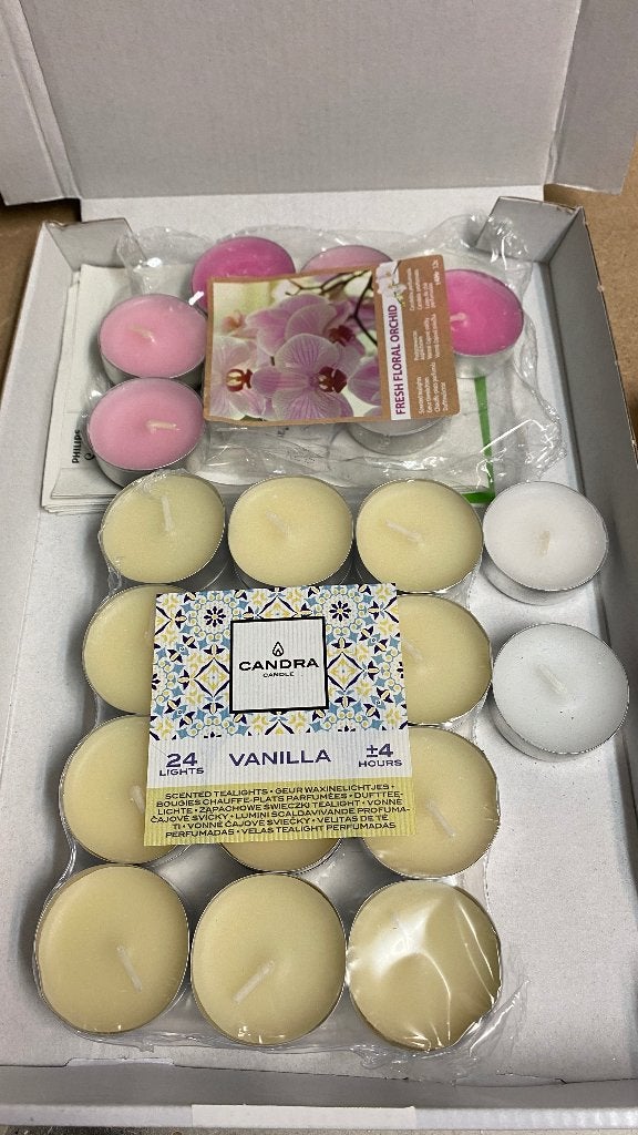 Geurtheelichtjes: Vanille en Fresh Floral Orchid, Meerkleurig, Overige merken, Ophalen of Verzenden, Kaars