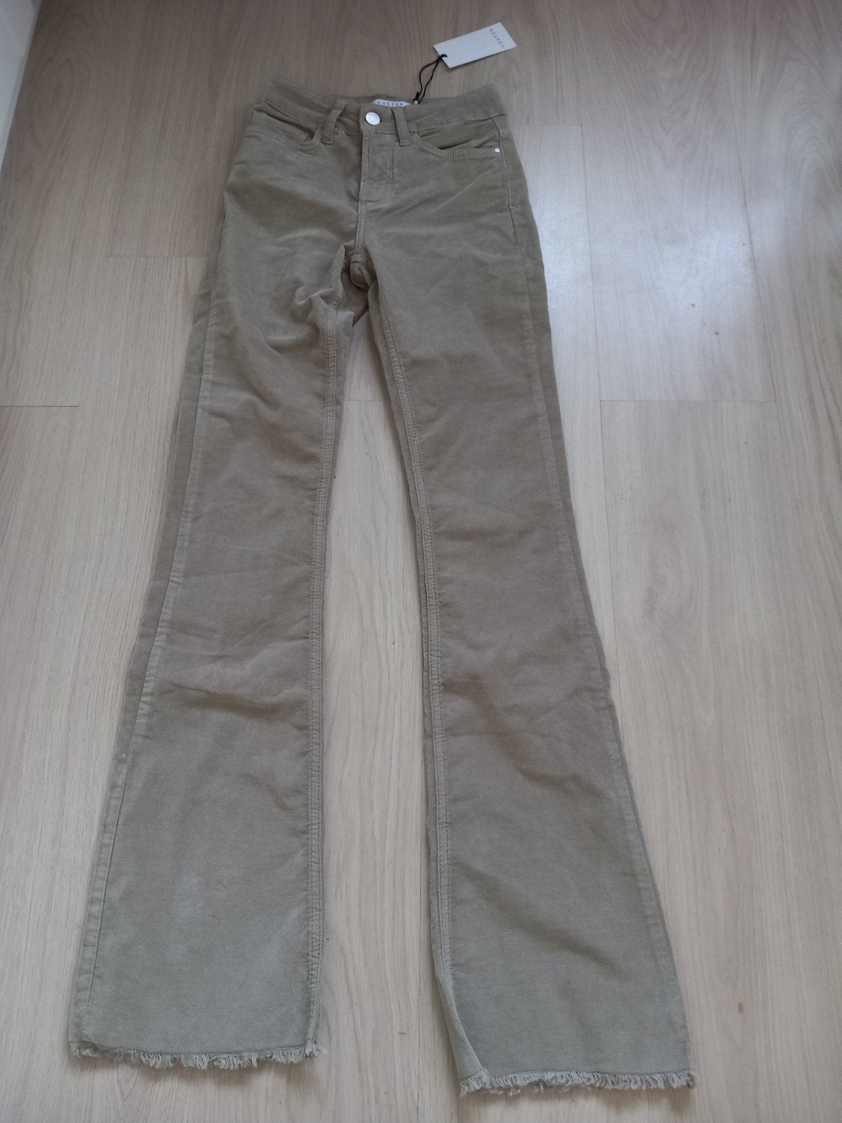 Costes Rebel flared corduroy broek maat xs, Beige, Nieuw, Ophalen of Verzenden, Maat 34 (XS) of kleiner