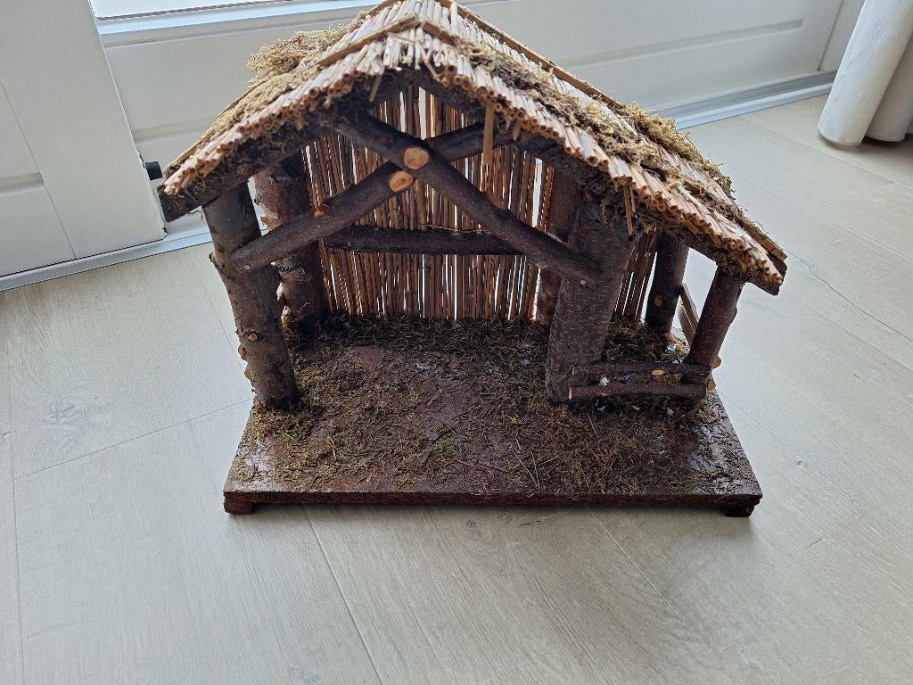 kerststal 40 cm. x 20 cm., Diversen, Kerst, Zo goed als nieuw, Ophalen of Verzenden