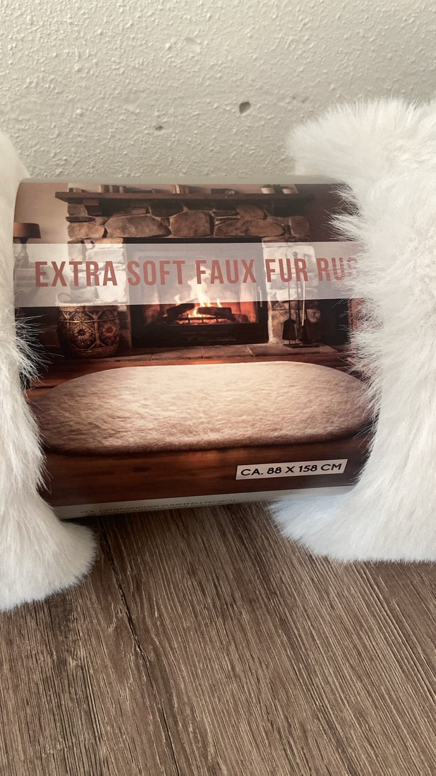 Extra zacht faux fur vloerkleed - Wit/Crème, Ophalen, Wit, Nieuw, 50 tot 100 cm