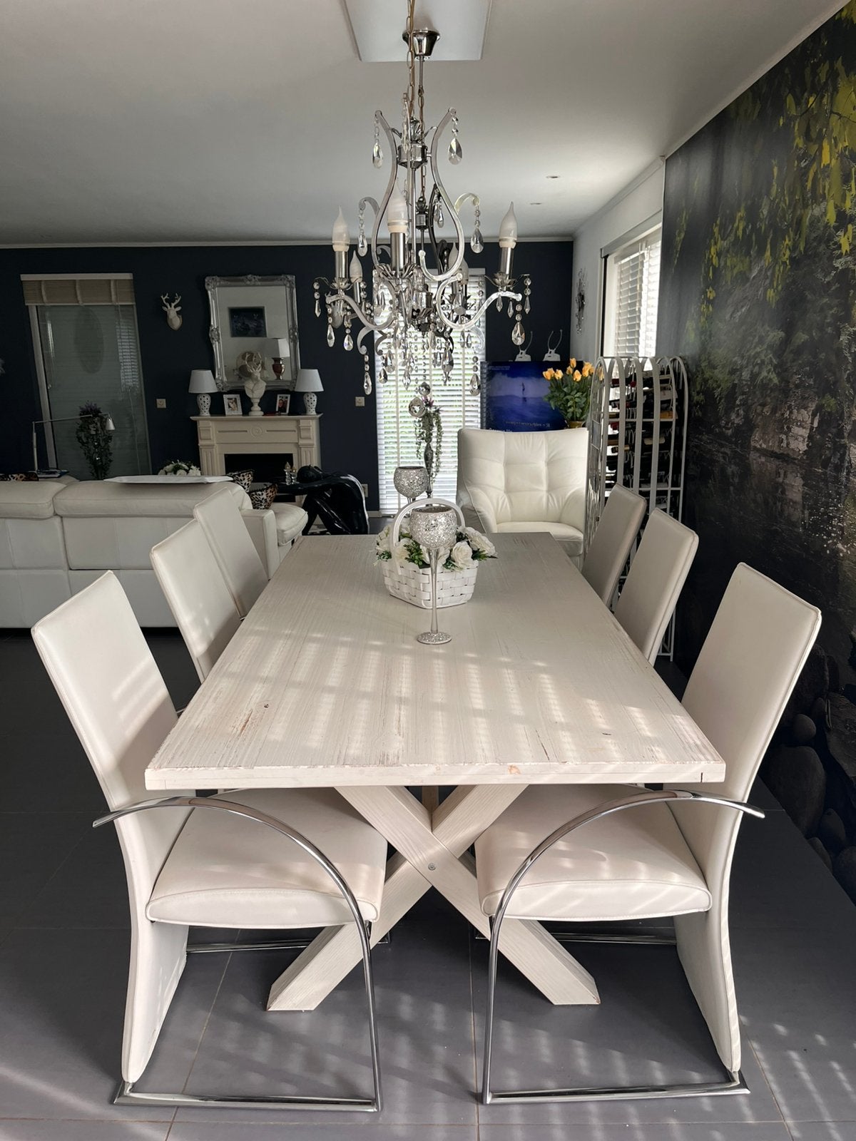 Eettafel inclusief stoelen, Tuin en Terras, Tuinsets en Loungesets, Ophalen, Gebruikt, Eettafel