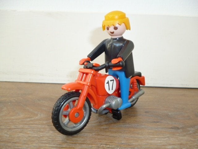 Vintage Playmobil Racemotor 3565, Ophalen of Verzenden, Gebruikt