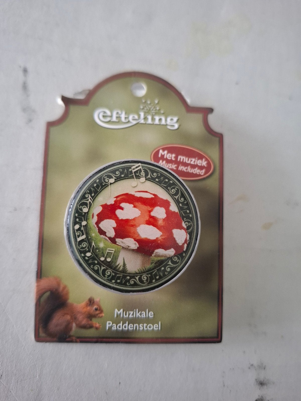 Efteling muzikale paddenstoel pin, Ophalen of Verzenden, Nieuw, Button of Speldje
