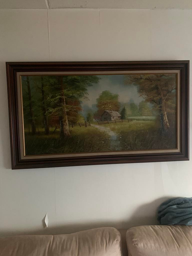 Schilderij: Rustieke Hut in Boslandschap, Ophalen