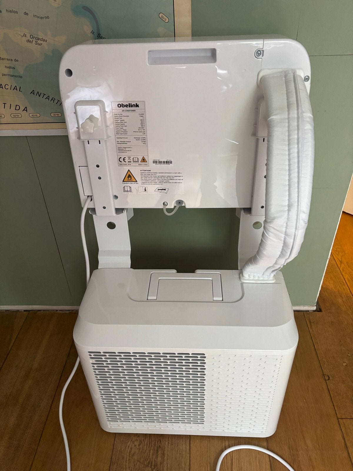 Obelink CA-5000 Mobiele split-Airco - camping of thuis, Witgoed en Apparatuur, Airco's, Minder dan 60 m³, Timer, 3 snelheden of meer