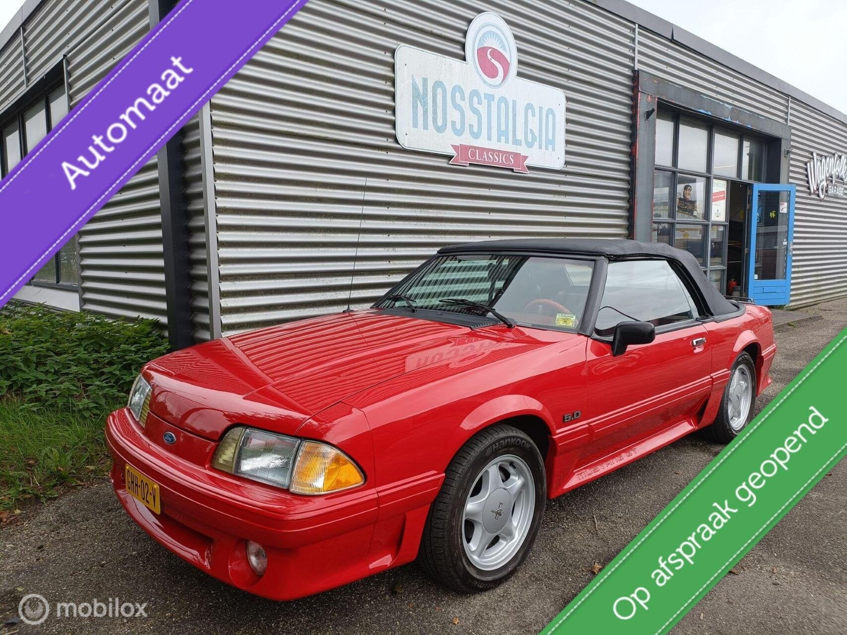 Ford Mustang Foxbody GT cabriolet, Automaat, Cabriolet, 4 stoelen, Geïmporteerd