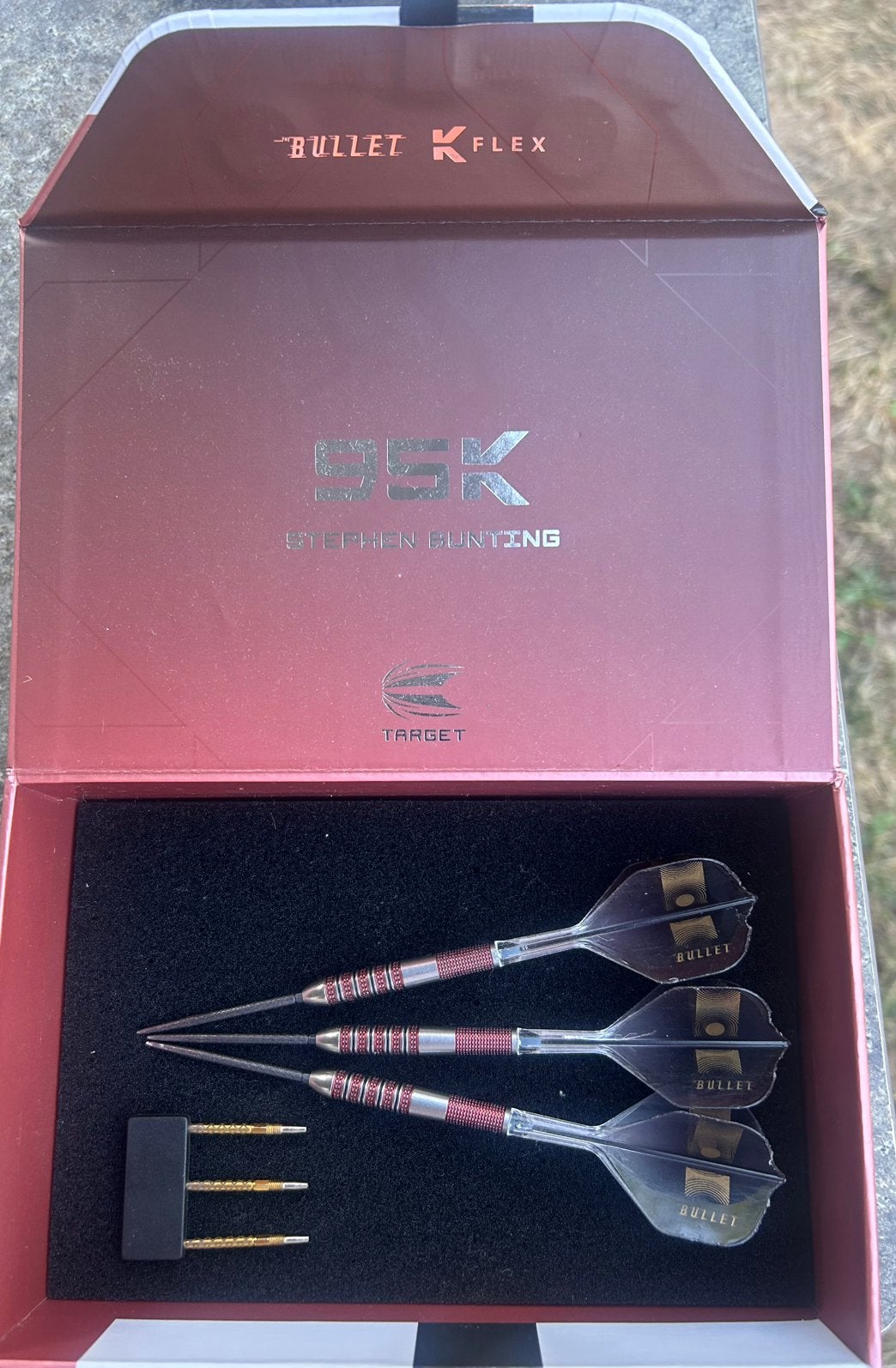 Stephen Bunting 95K Swiss Point 95% Dartpijlen 23 gram, Ophalen of Verzenden, Gebruikt, Pijlen