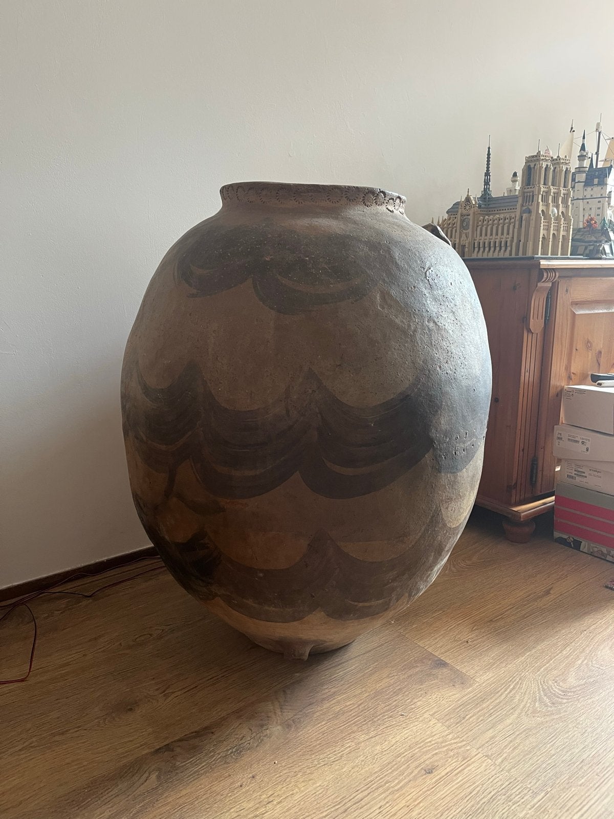 Grote antieke Spaanse Tinaja terracotta kruik - 100 cm, Ophalen