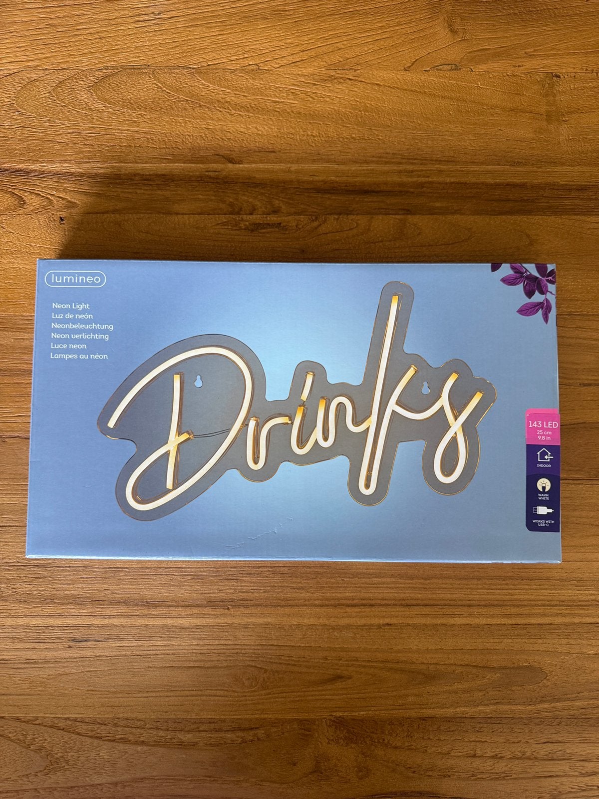 Neon sign Drinks, Ophalen of Verzenden, Nieuw