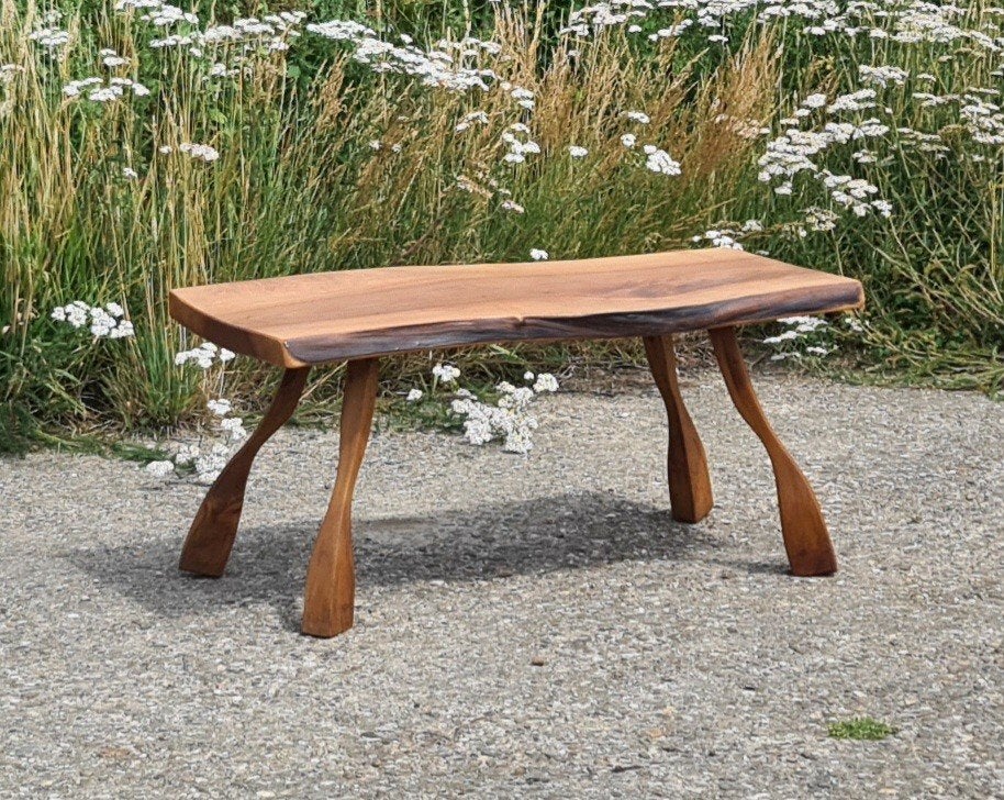 Boomstam tafel '70 vintage bijzettafel Bloementafel, Ophalen, Huis en Inrichting