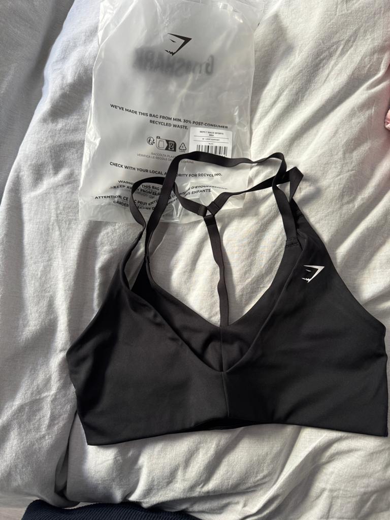 Gymshark Reps T Back Sports Bra - Black, Ophalen of Verzenden, Zo goed als nieuw, Zwart, Fitness of Aerobics